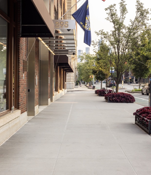 Concrete and masonry contractors in NYC at 395 Hudson Street by Malatesta Paladino, providing commercial concrete and masonry services since 1985.