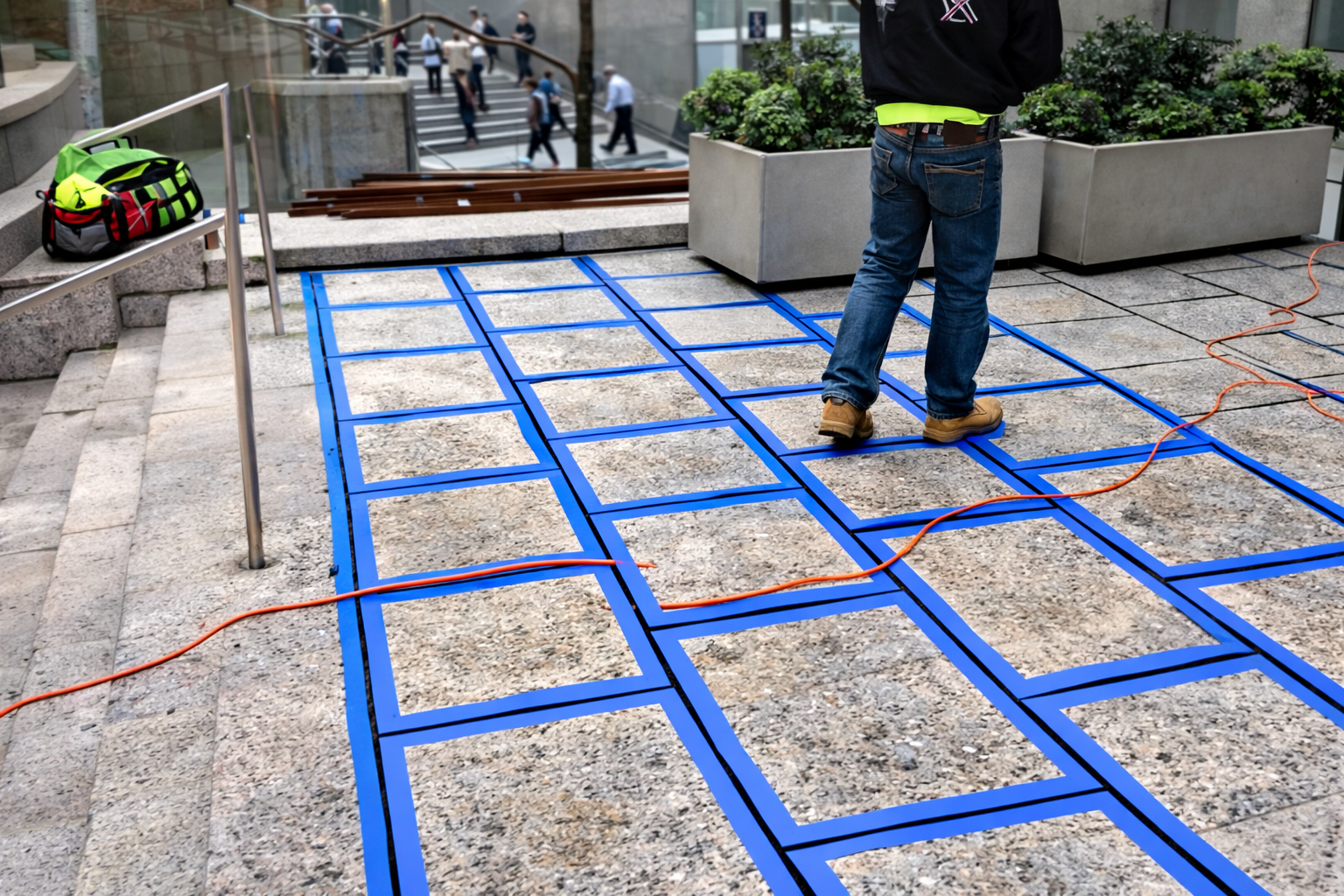 Expansion joint sealant replacement in NYC by Malatesta Paladino, waterproofing contractors specializing in building movement joints.