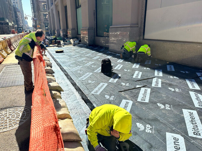 Waterproofing contractors in NYC, Malatesta Paladino, providing building envelope protection, traffic-bearing membranes, and caulking services.
