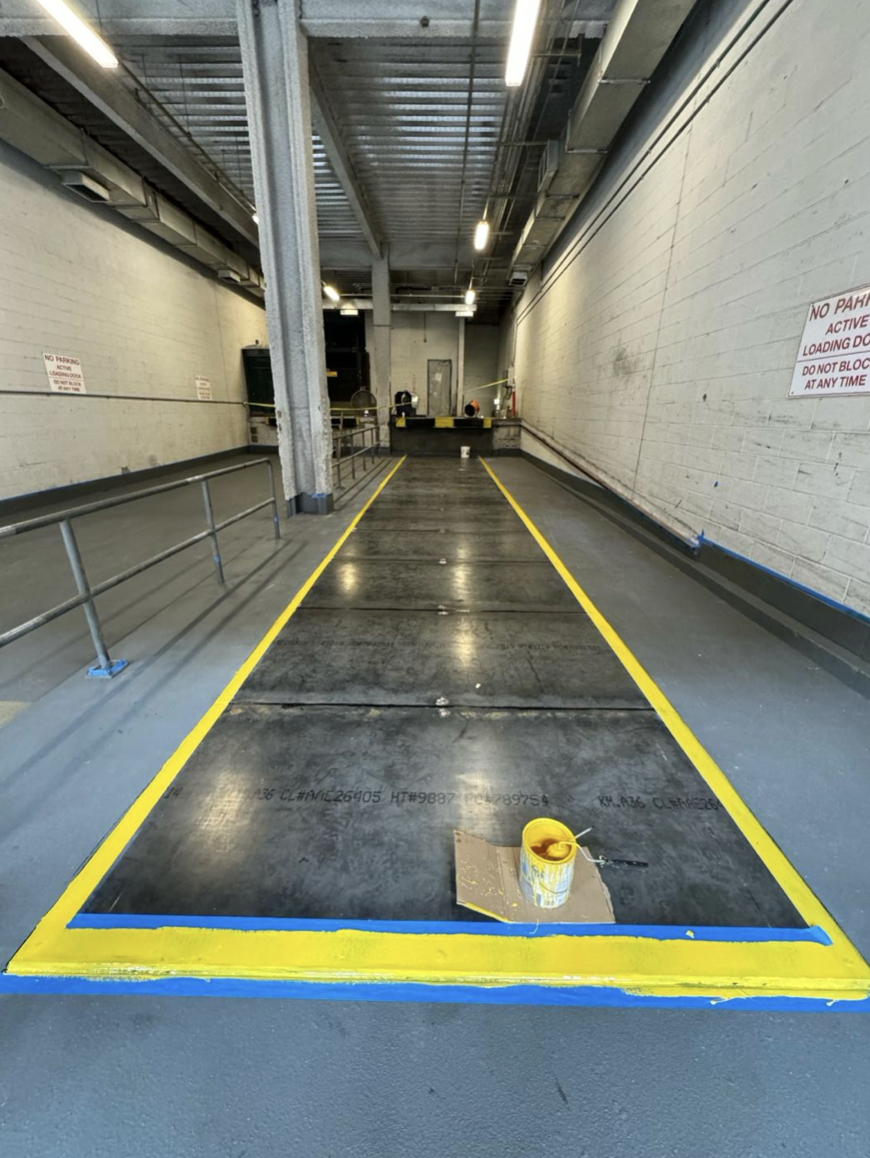 Parking deck waterproofing membrane installation by Malatesta Paladino, waterproofing contractors in NYC serving commercial properties.